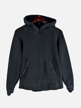 James Perse | Black Fleece Hoodie Sweatshirt, S